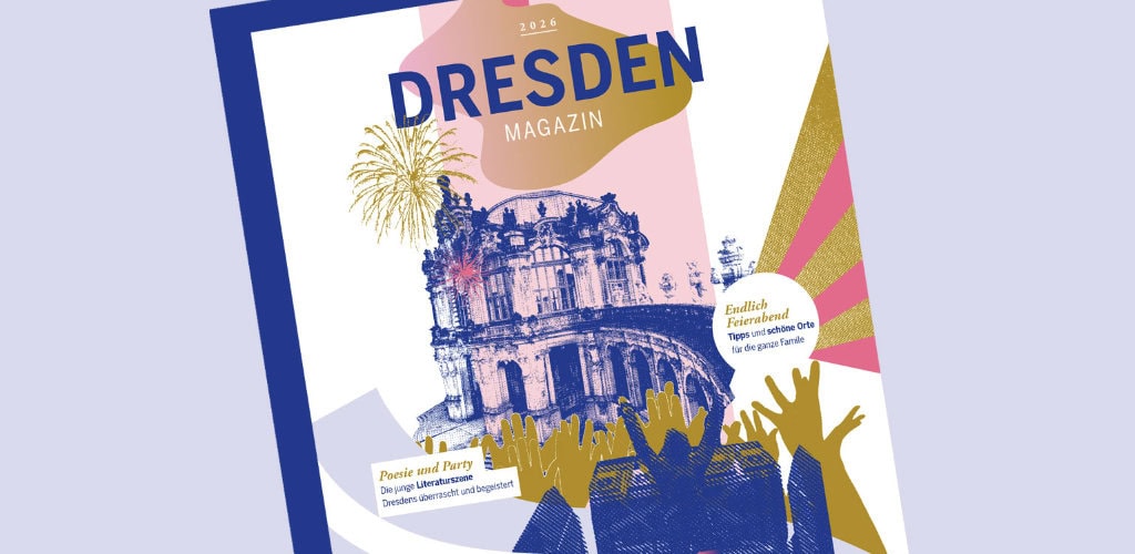Cover des Dresden Magazins 2026 mit Ilustrationen