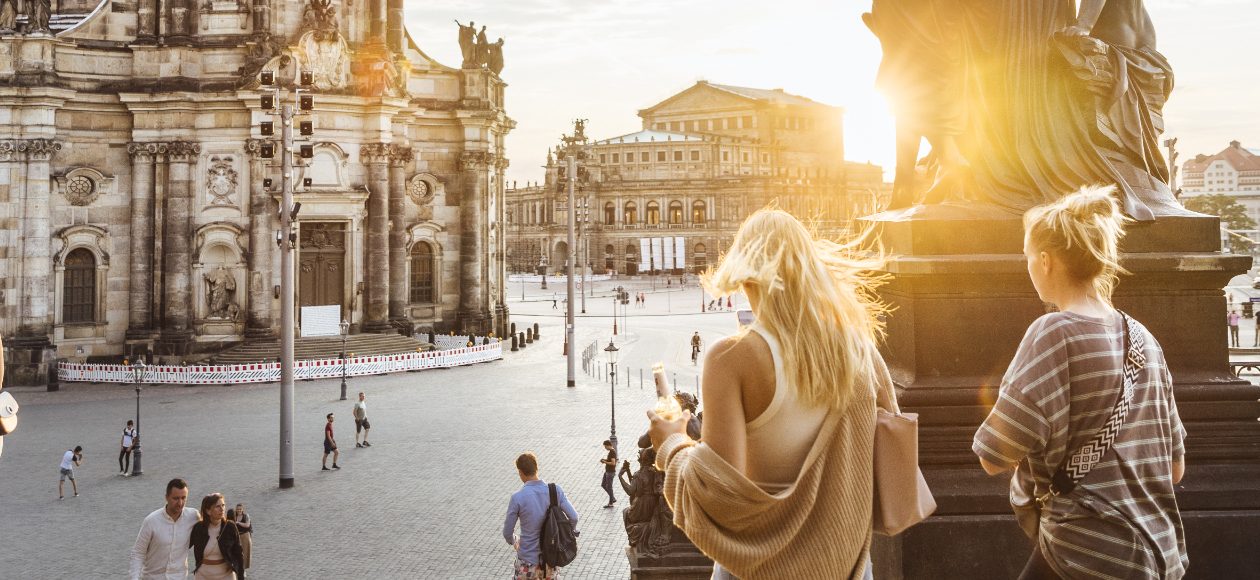 Sommerabend auf der Brühlschen Terrasse Dresden